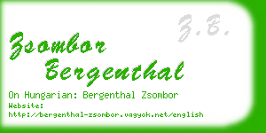 zsombor bergenthal business card